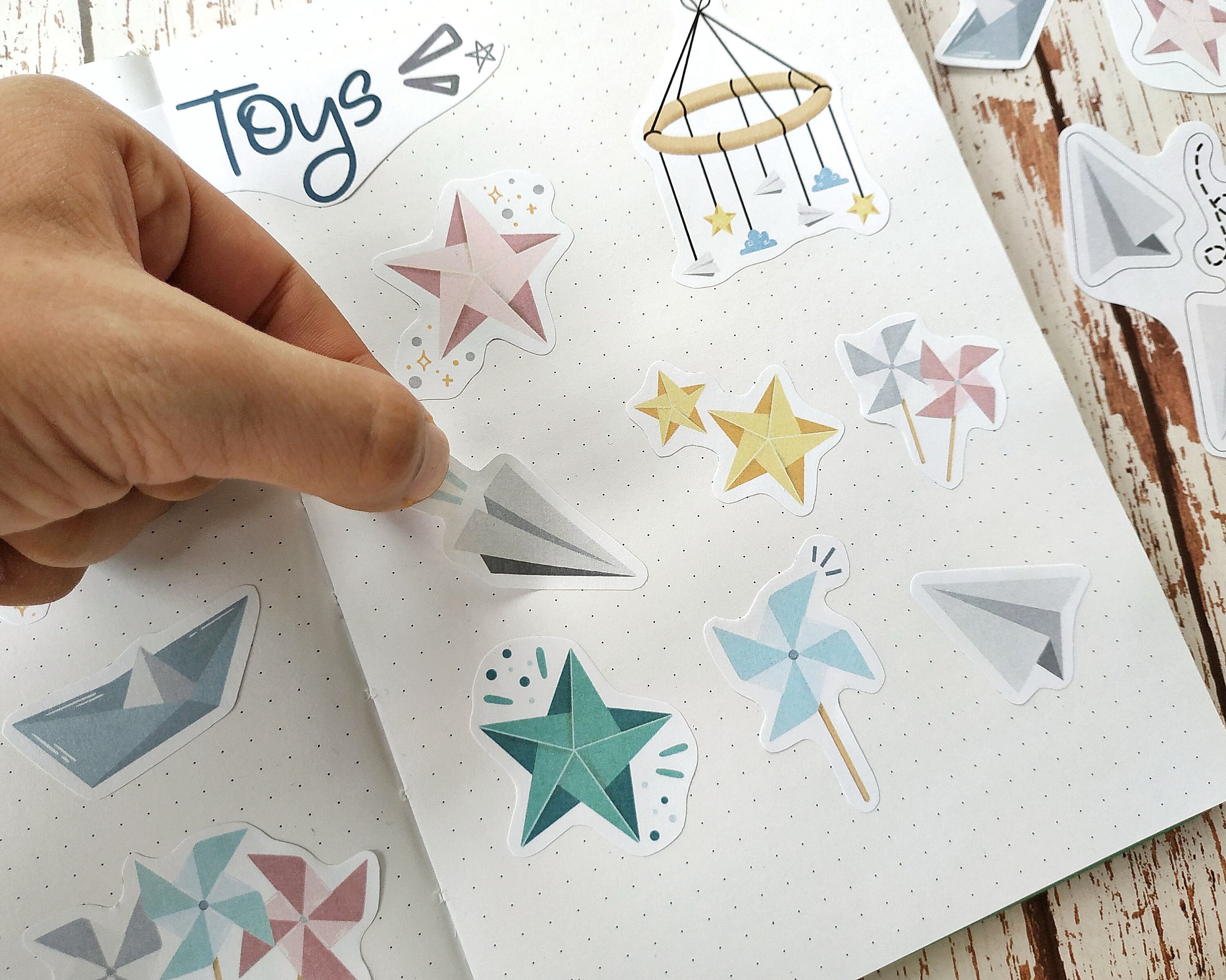 Origami Printable Stickers, Planner Stickers, Bullet Journal Stickers ...