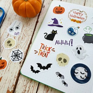 Printable Halloween Stickers, Sticker Sheet, Halloween Decor, Bullet ...