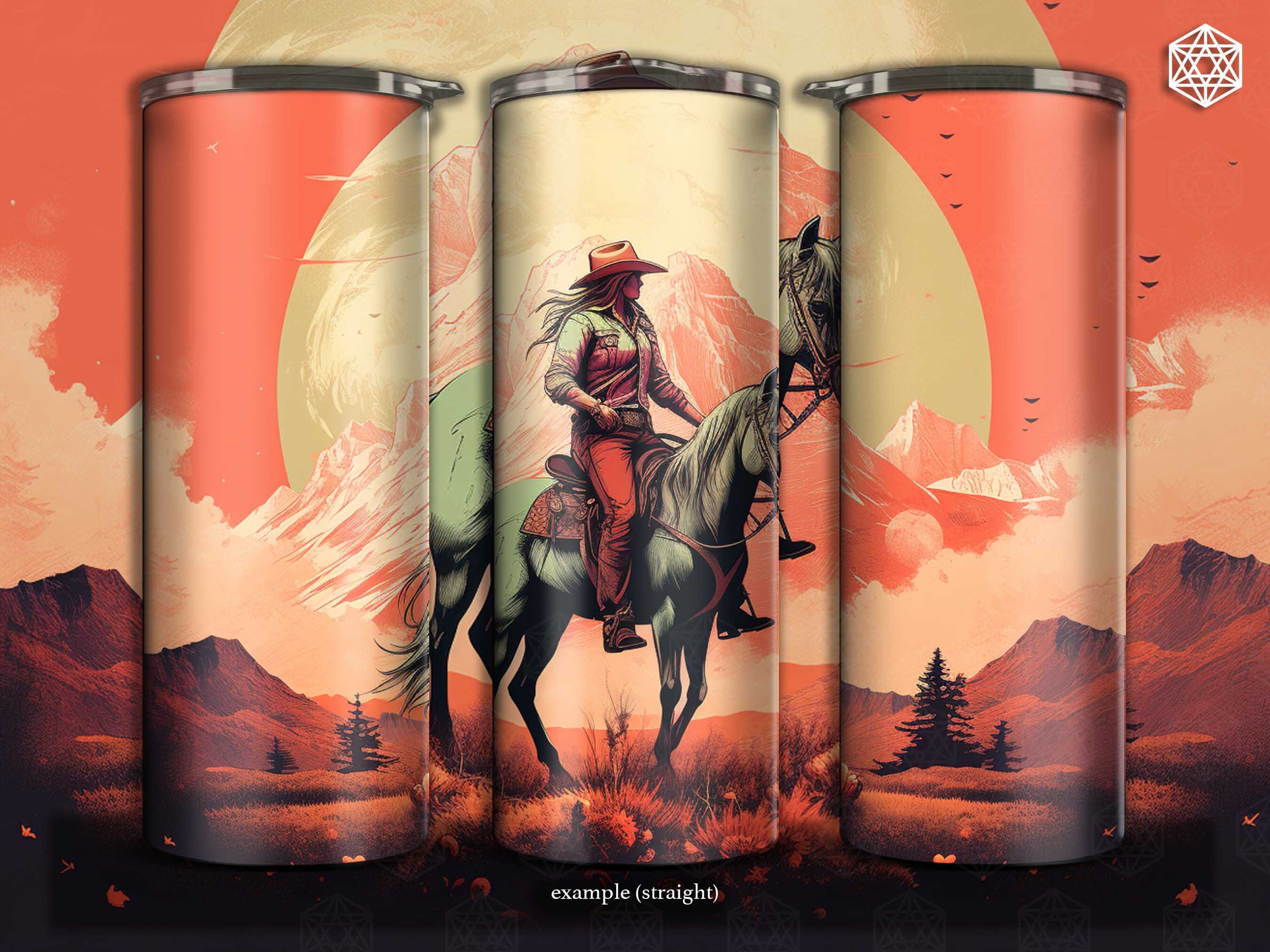 Cowgirl 20 Oz Skinny Tumbler Sublimation Design Digital Download PNG ...