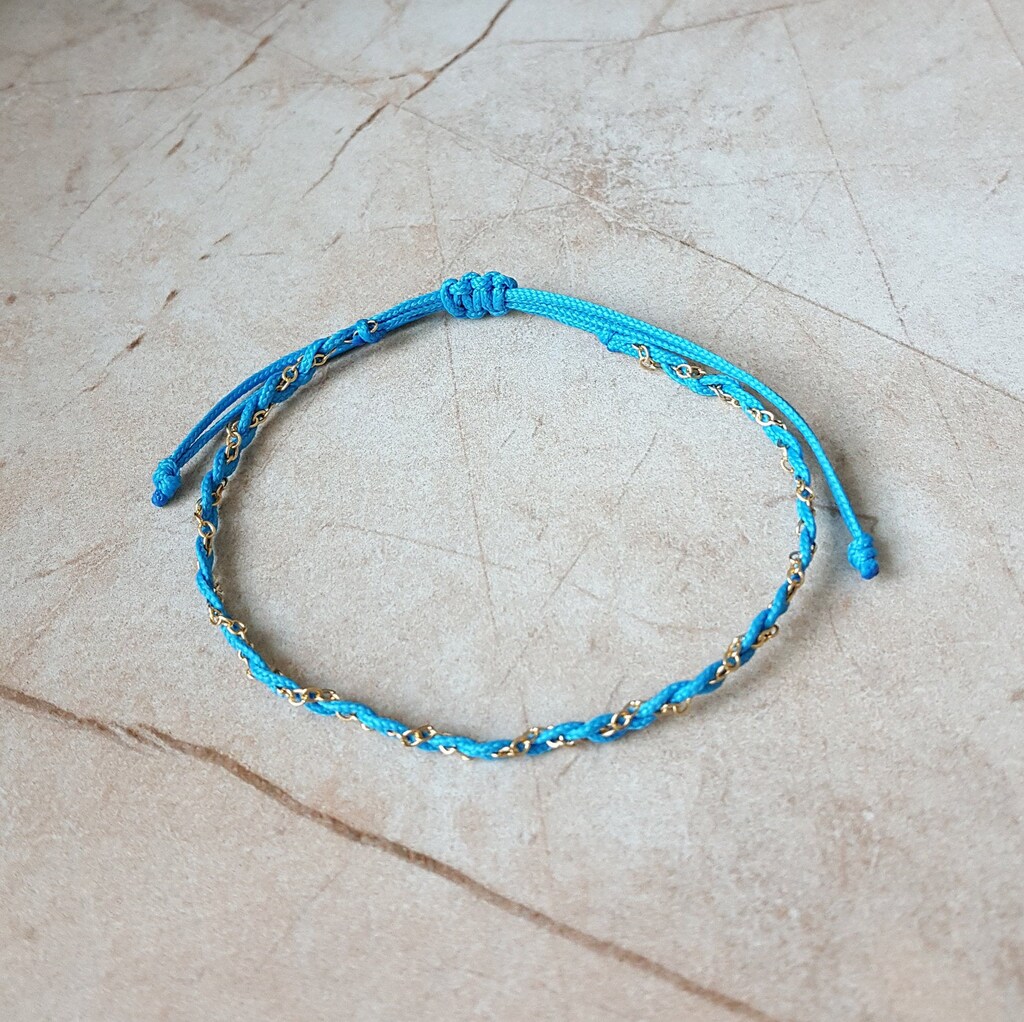 LADYGD Bracciale A Catena Cubana Per Donna - Placcato Oro 14K, Regolabile, Fatto A Mano, Ipoallergenico, Regalo