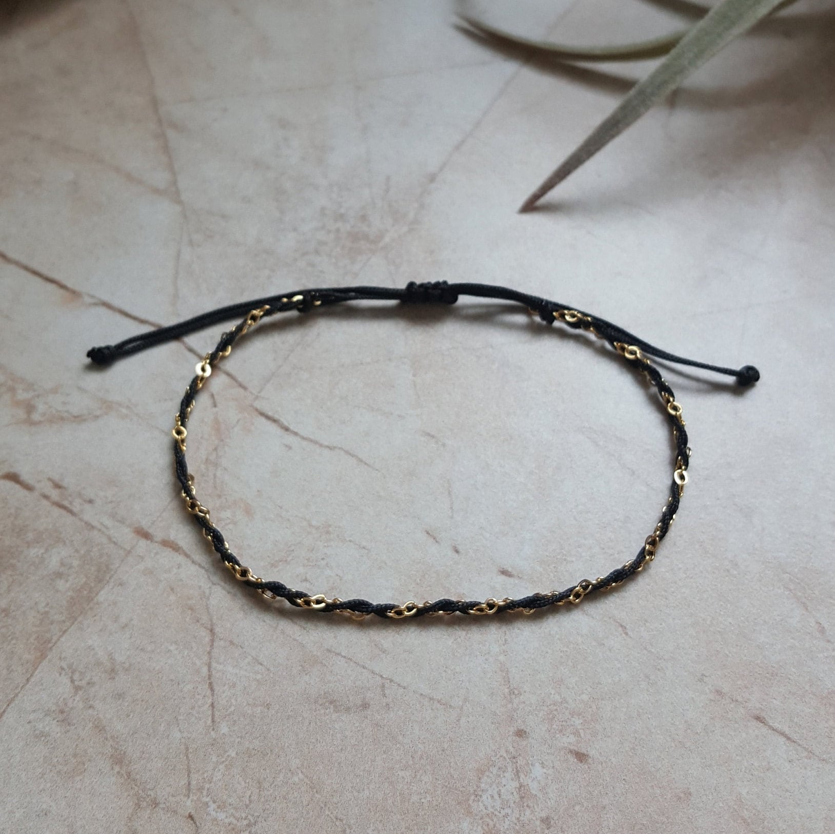 Bracciale a catena in oro 14k, braccialetto delicato riempito d