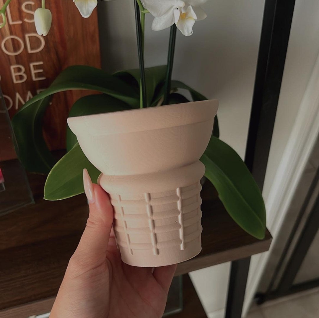 4 Inch Waffle Cone Planter Ice Cream Cone Flower Pot Modern Planters 3D