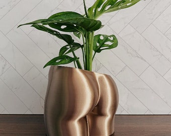 Original Peachy Butt Planter© | Multiple Sizes Available | Sustainable 3D Printed Bioplastic | Succulent Planter | Body Planter | Home Decor