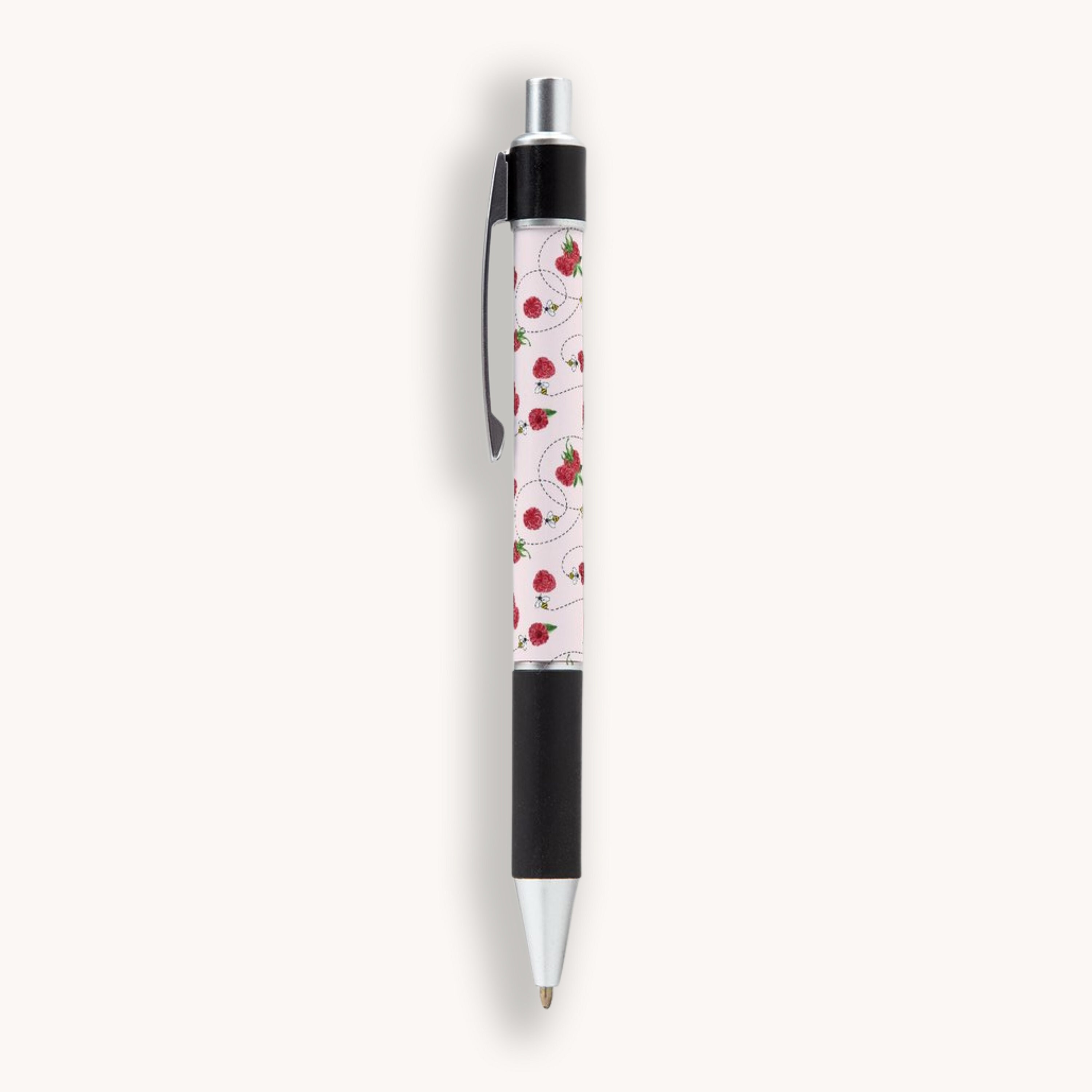 Raspberries and Bees Ballpoint Pen | Cute Stationery Office Supplies ...