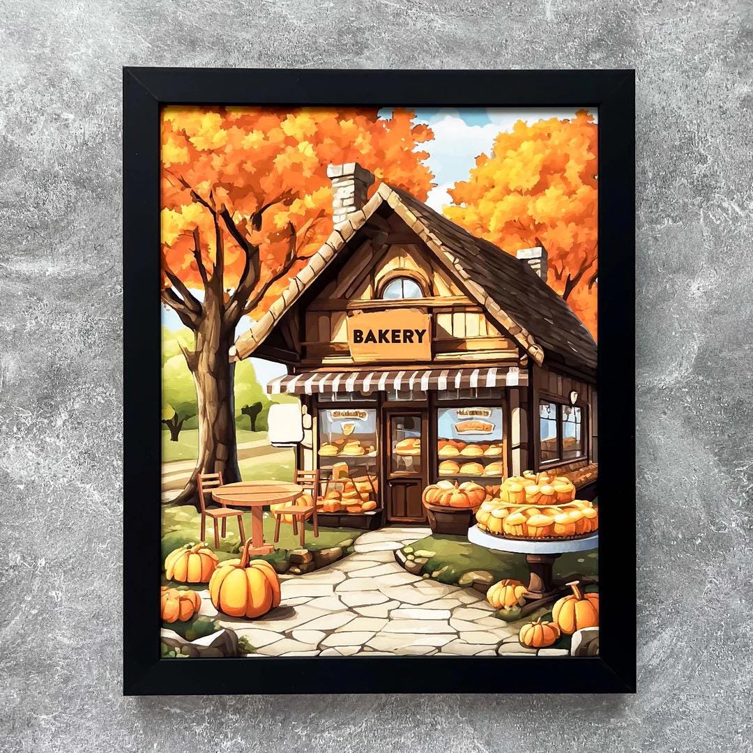 Fall Bakery Art Print 8 X 10 Autumn Wall Decor Home Decor Thanksgiving ...