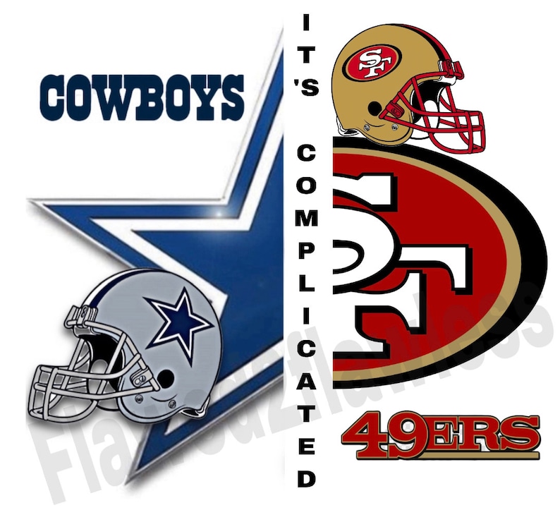 Cowboys 49ers House Divided Sublimation Design Etsy
