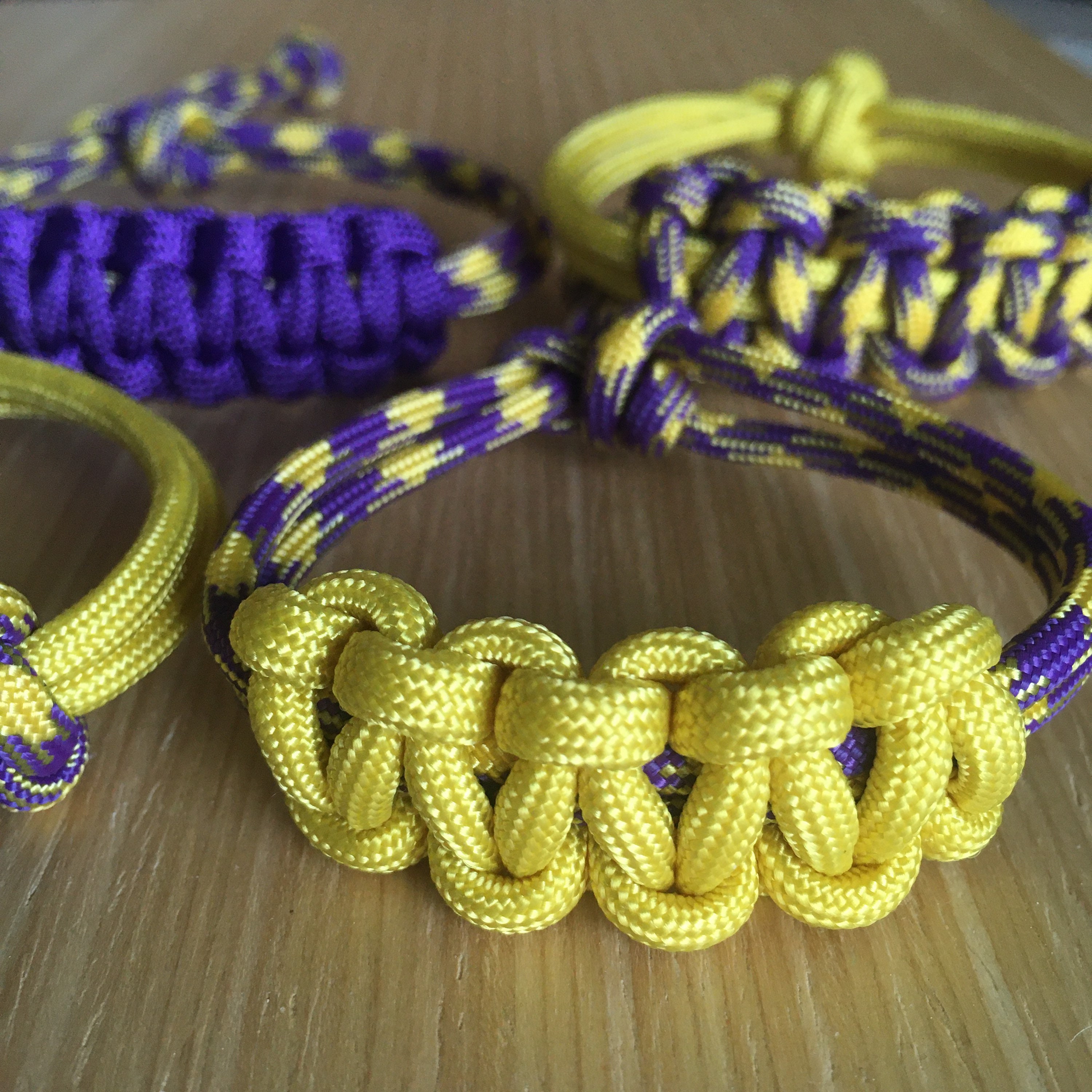 Purple & Gold Paracord Bracelets