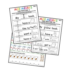 Puede incluir: Una hoja de trabajo imprimible para que los ni&ntilde;os practiquen la escritura de las palabras de vista "yo" y "t&uacute;". La hoja de trabajo incluye una imagen para colorear para cada palabra. Las palabras est&aacute;n escritas en negro y las im&aacute;genes est&aacute;n en color.