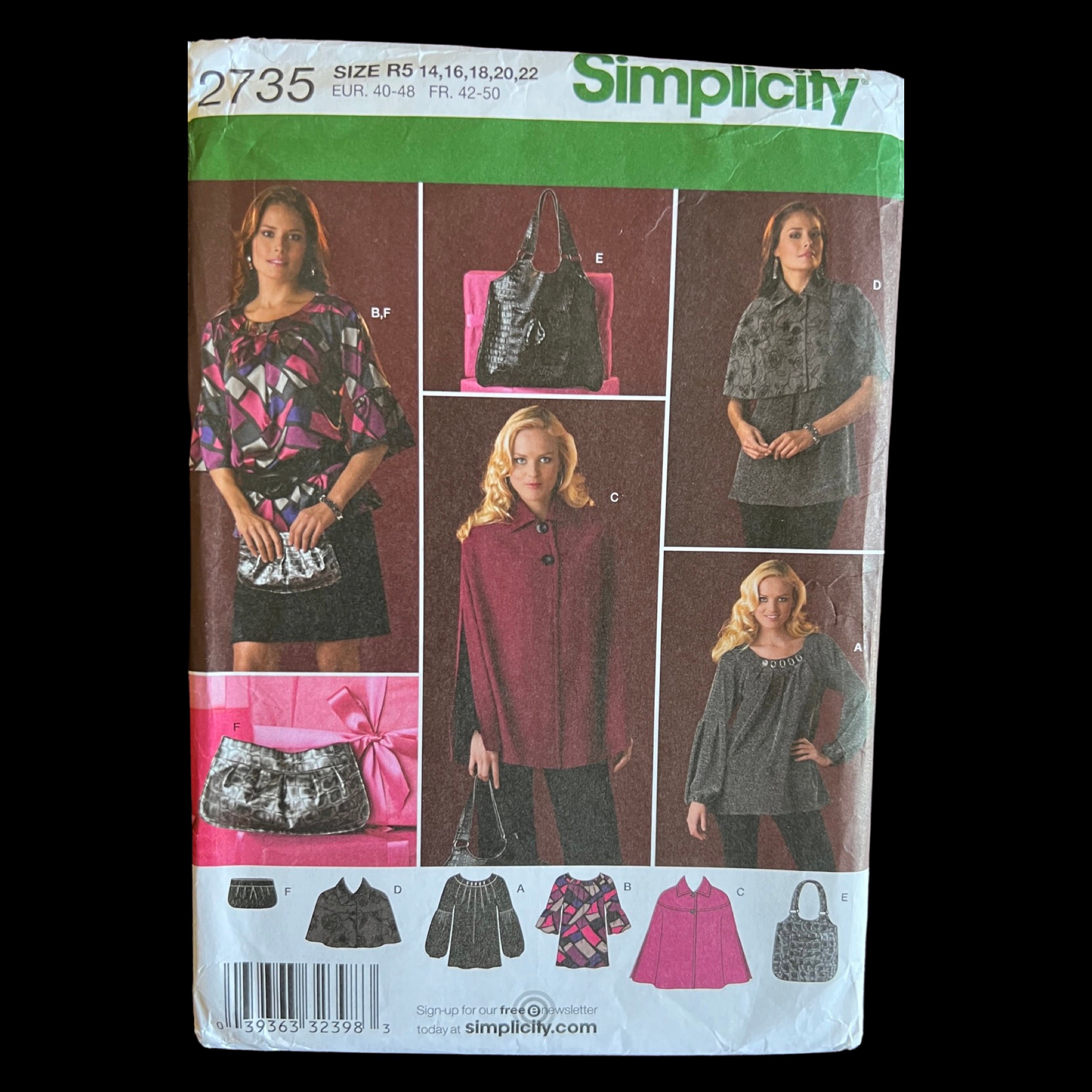 UNCUT Simplicity 2735 Pattern Size 14-22 - Etsy