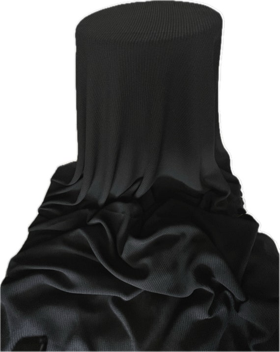 Double Sided Polyester Rayon Pinstripe Textured Non Stretch Knit 