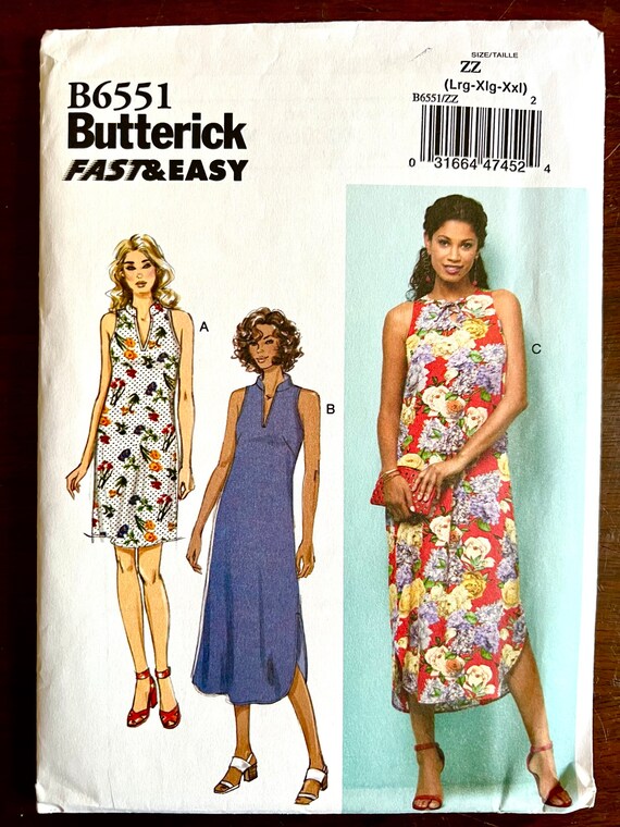 Uncut Butterick Fast and Easy Pattern B6551 Sizes ZZ - Etsy