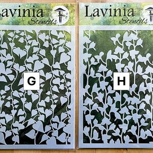 Lavinia ステンシル 5.75インチ x 8.25インチ - 中古 - 未使用 - アート、クラフト、ミックスメディア、スクラップブッキング、ジャーナリング、カード作成用 - 別売り