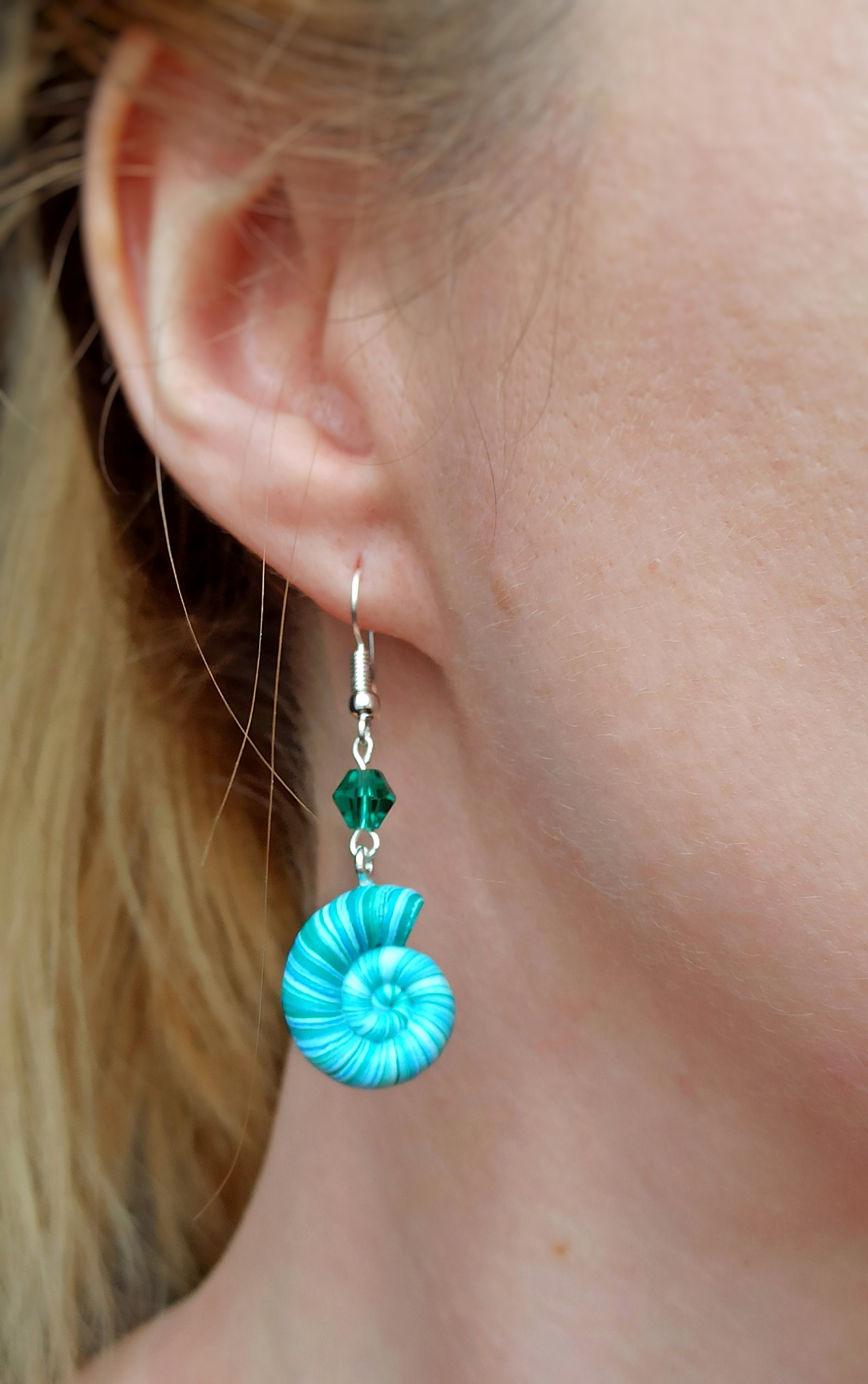 Sea themed jewelry set Seashell earrings Ocean bracelet Etsy