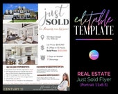 Just Sold Real Estate Flyer Canva Template for REALTORS and Transaction Coordinators