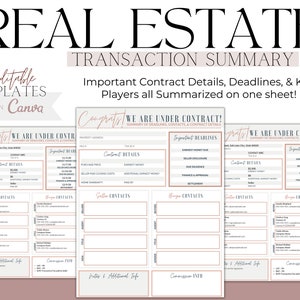 Real Estate Transaction Summary Detailed Account of your Property Deal image 1