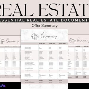 Offer Summary for Real Estate | Canva Template for REALTORS and ...