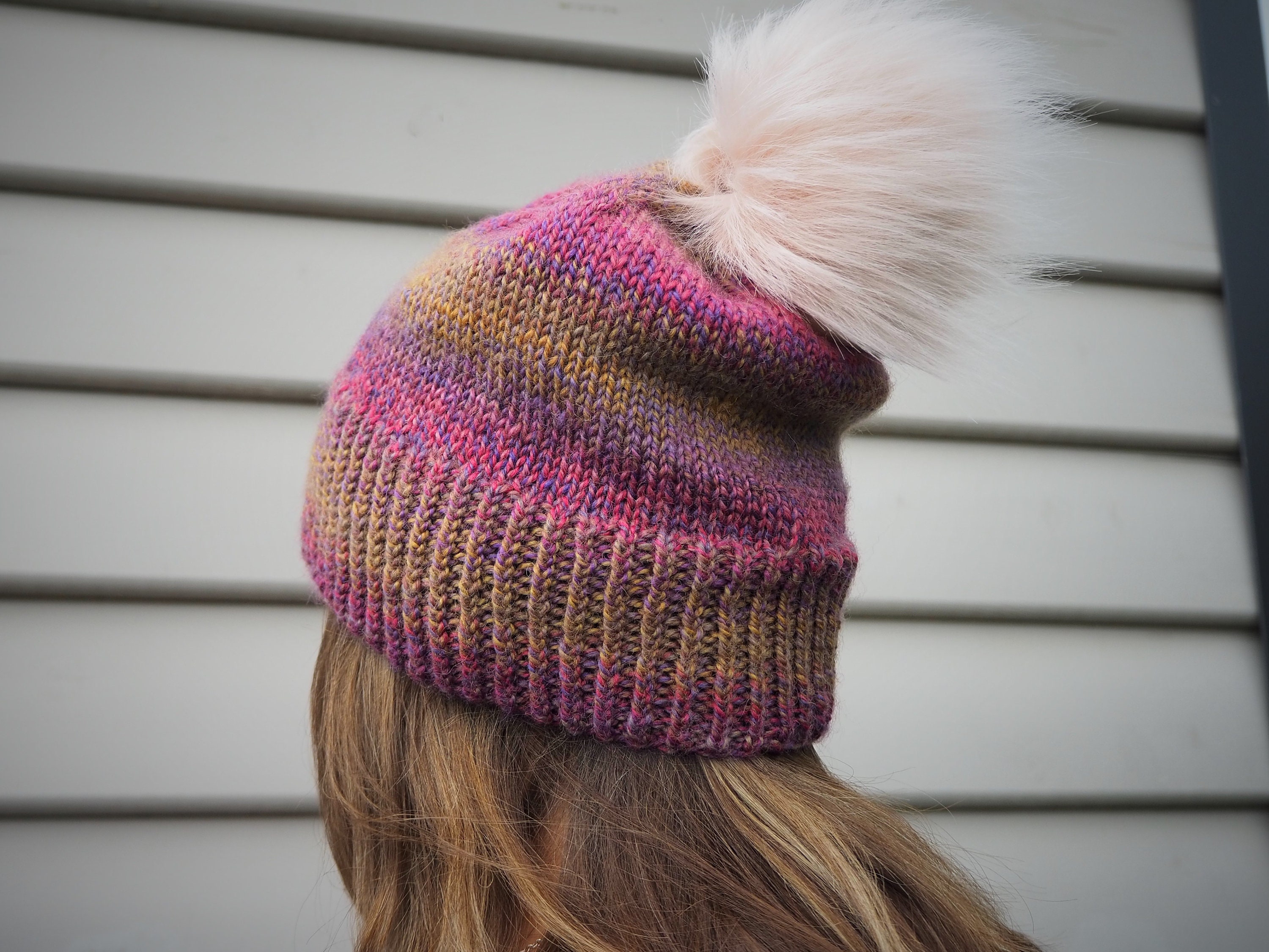 Reine Beanie Knitting Pattern Easy knitting DK 8 ply Etsy