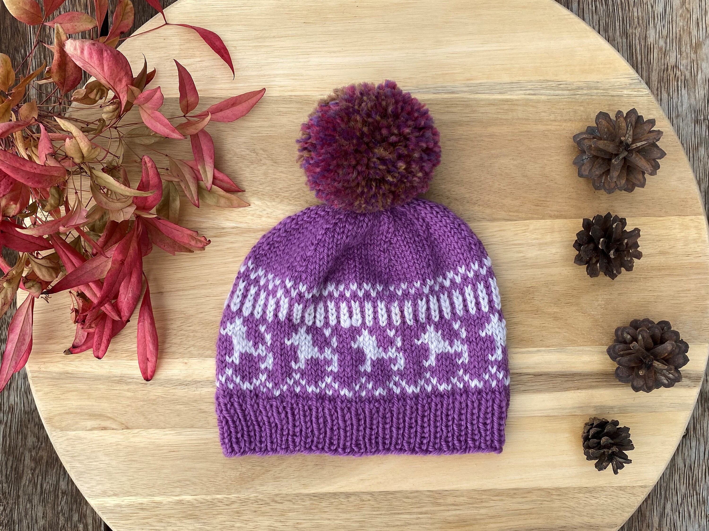 Fair Isle Puppy/ Dog Beanie Knitting Pattern 8 ply / DK / Etsy