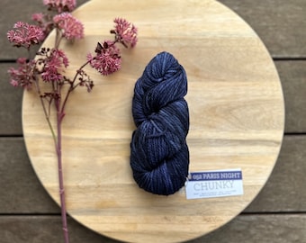 Malabrigo Chunky | Couleur Paris Nuit 052 | 100 % laine mérinos | Poids encombrant