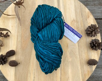 Malabrigo Rasta | Colour Teal Feather 412  | 100% Merino Wool | Super Bulky weight