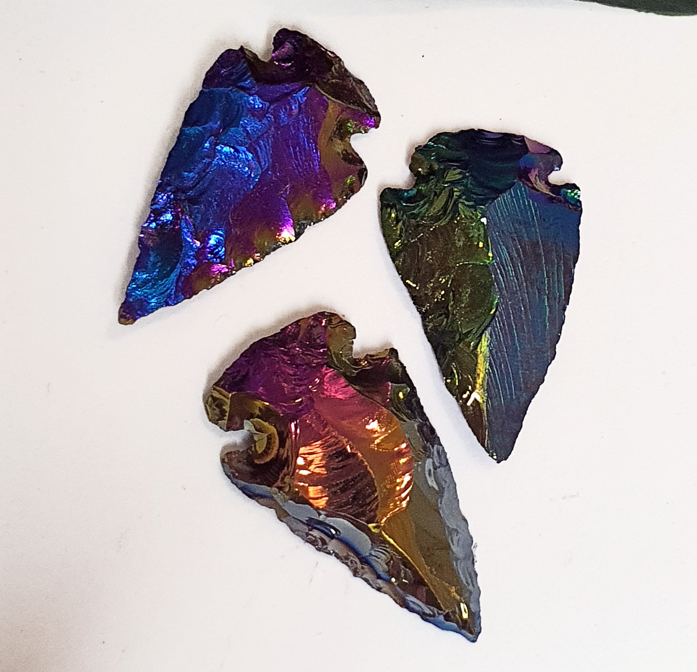 Titanium quartz crystal ArrowHead Pendant Arrowhead Shaped Etsy