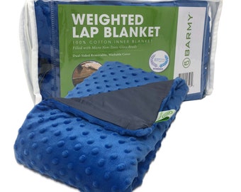 Weighted Lap Pad for Kids (24”x24”, 5lbs, 8 Colors) Weighted Lap Blanket with Removable, Washable Cover, 100% Cotton Inner Weighted Blanket