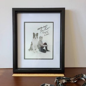 Lassie Autographed Photo: Jon Provost &#39;Timmy&#39; - Framed TV Memorabilia