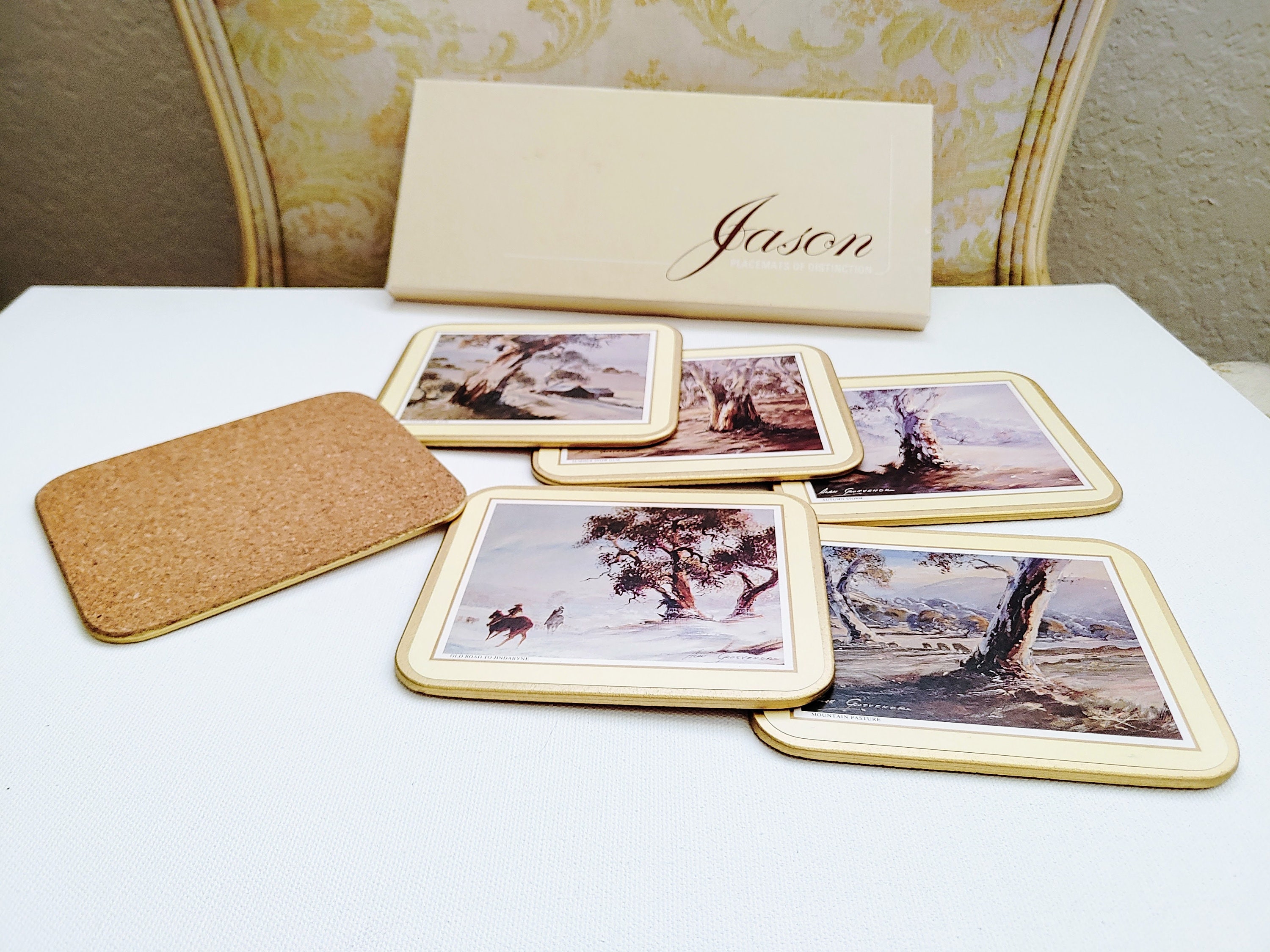 Vintage Jason Placemats of Distinction Boxed Set of 6 Scenic Etsy