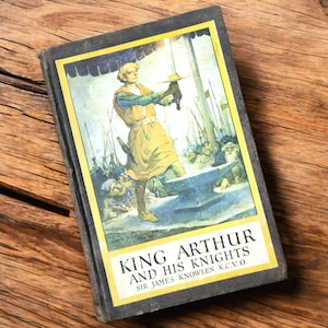 1923 King Arthur and His Knights Sir James Knowles K.C.V.O. Hard Bound Book Harper & Bros Publishers Printed in USA Luis Rhead Illustrations