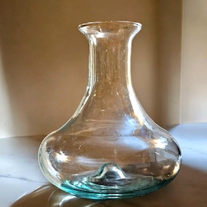 Hand Blown Glass Decanter Carafe Vase