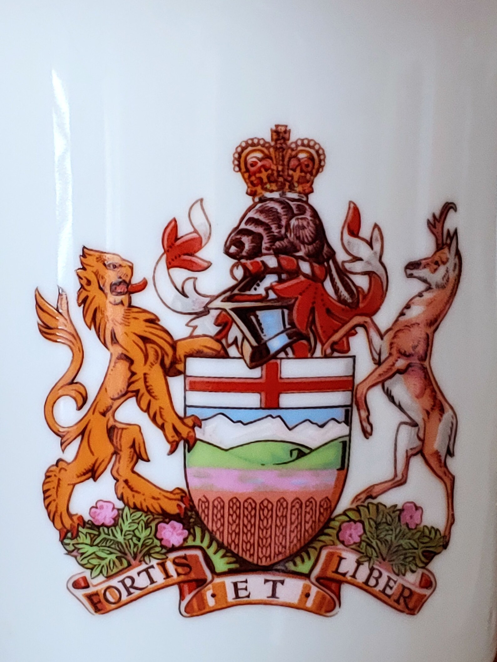 PAIR VINTAGE CANADIAN Coffee Mugs Fortis Et Liber Cowley Etsy