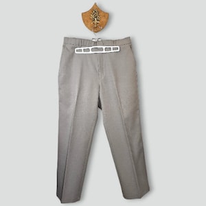 Vintage Levi&#39;s Action Slacks: 1980s Tan Polyester Trousers (36x29)