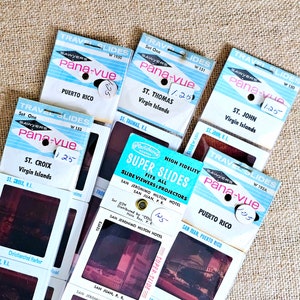 6 Packs - 35 mm Color Travel Slides, Pana-vue, Super Slides Hi Fi Plastichrome