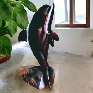 Ironwood Dolphin Sculpture 9&quot; High &quot;As-Is&quot;