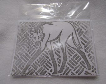 Lithograph Maned Wolf Greeting Card