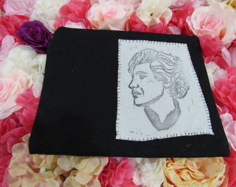 Astarion Baldur's Gate 3 Linocut Fabric Print 10x8 Linen Pouch