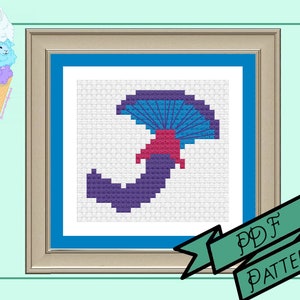 Bisexual Mushroom Mini Cross Stitch | Bi Pride | Pride Cross Stitch