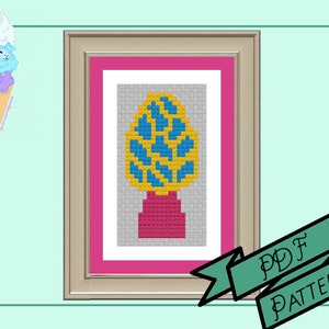 Pansexual Mushroom Mini Cross Stitch | Pan Pride | Pride Cross Stitch