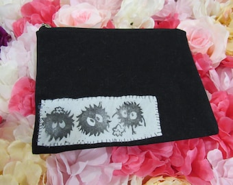 Soot Sprite Hand Stamped Pouch