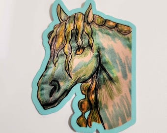 Kelpie Sticker: Water Resistant Mythical Creature Art