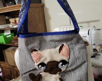 LPS Siamese Cat Handmade Tote Bag