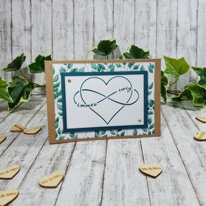 Glückwunschkarte zur Hochzeit, Hochzeitskarte, handgefertigt