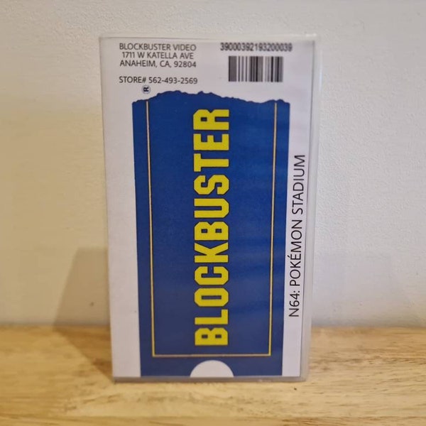 Custom blockbuster N64 game rental cases