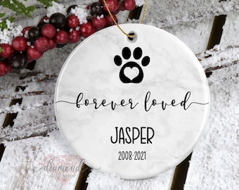 Pet Memorial Ornament, Dog Memorial Ornament, Dog Loss Gift, Pet Remembrance, Cat Memorial Ornament, Dog Memorial Gift, Pet Ornament,Forever