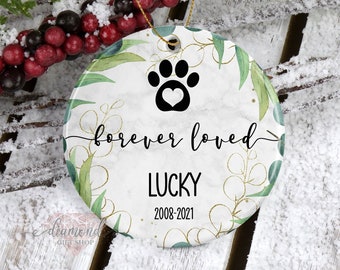 Pet Memorial Ornament, Dog Loss Gift, Pet Remembrance, Dog Memorial Ornament, Cat Memorial Ornament, Dog Memorial Gift, Pet Ornament,Forever