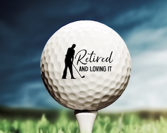 Retirement Golf Ball, Retirement Gift For Men, Custom Golf Balls, Retiree Gift, Golf Gift, Gift For Dad, Retirement Party, Gift For Retired