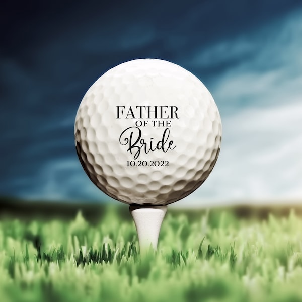 Father of the Bride Gift, Custom Golf Ball, Golf Gift, Gift For Dad, Golf Ball Groomsman, Bride's Father, Groomsmen Gift, Wedding Party Golf