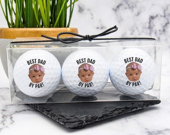 Custom Golf Balls, Dad Golf Ball, Personalized Golf Balls, Fathers Day Gifts, Best Dad By Par, New Dad Gift, Golf Gift, Golf Gifts For Men