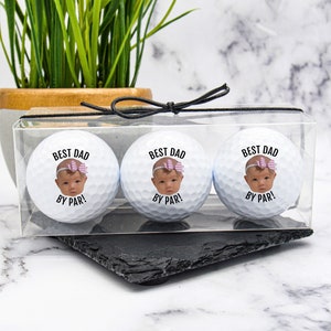 Custom Golf Balls, Dad Golf Ball, Personalized Golf Balls, Fathers Day Gifts, Best Dad By Par, New Dad Gift, Golf Gift, Golf Gifts For Men