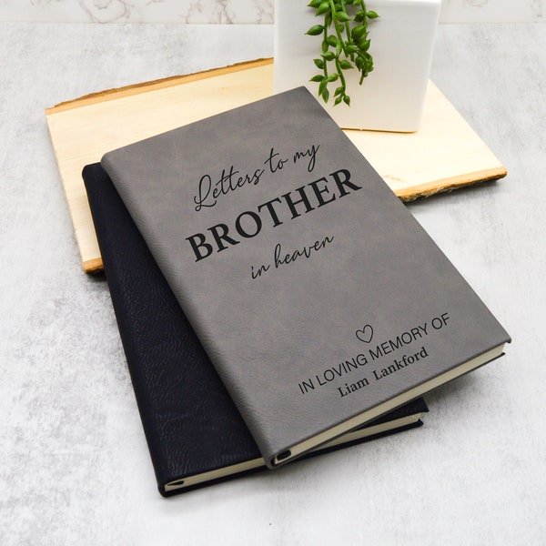 Loss of Brother Grief Journal, Letters to Brother in Heaven, Loss of Brother Gift, Brother Remembrance, Loss Of A Loved One, Brother Memory